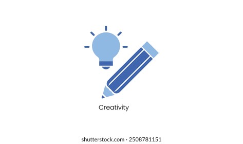 Icono innovador del Vector de creatividad que simboliza ideas artísticas