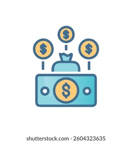 An innovative design icon for equity financing in business.