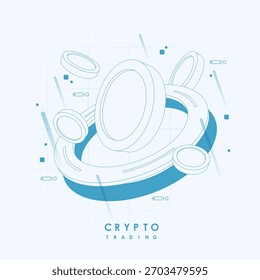 Diseño digital innovador en estilo isométrico moderno. Un tema futurista de ciencia, investigación y análisis.