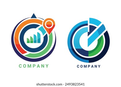 Innovative digital marketing logo. Customizable vector for your brand. High resolution for clear impact.