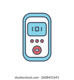 Innovative Digital Pedometer Icon. Design of Fitness and Gym Icons.