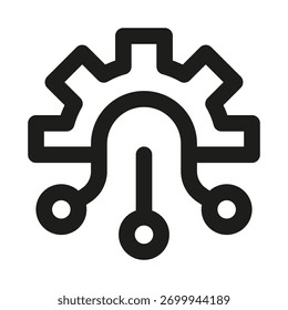 Ícone inovador de transformação digital que representa a atualização da tecnologia, o fluxo de trabalho e o crescimento da empresa
