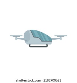 Icono innovador de taxi de drones. Ilustración plana del icono del vector del taxi de drones innovadores aislado en fondo blanco