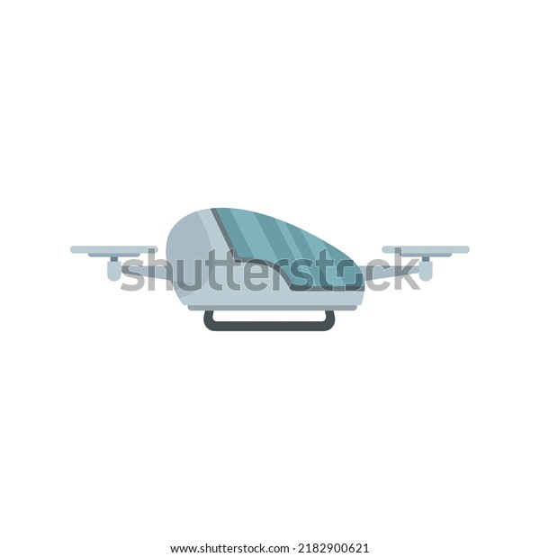 Innovative drone taxi\
icon. Flat illustration of Innovative drone taxi vector icon\
isolated on white\
background