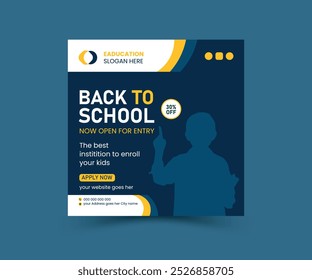 Innovative education social media post design template