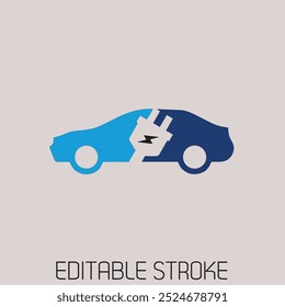 Innovative Electric Car Icon: Logo Design Elements for Modern Branding.
