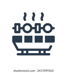 Innovative Electric Grill Vector Icon Illustration
