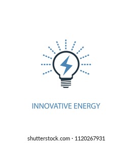 Innovative Energy concept 2 colored icon. Simple blue element illustration. Innovative Energy concept symbol design from green energy set. Can be used for web and mobile UI/UX