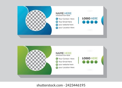 Innovative, fashionable, and colorful email signature and footer template designs