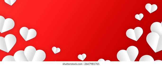 Concepto innovador del fondo del día de San Valentín del diseño plano con estilo romántico contemporáneo para los diseños superiores de las vacaciones