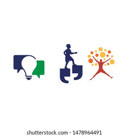 Innovative flat icons for logo design.