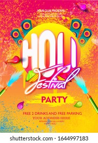 Innovative Flyer design, Banner or Pamphlet design for Indian Festival of Colours, Happy Holi celebration