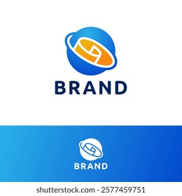  Innovative globe and paper scroll logo design for global branding and communication.