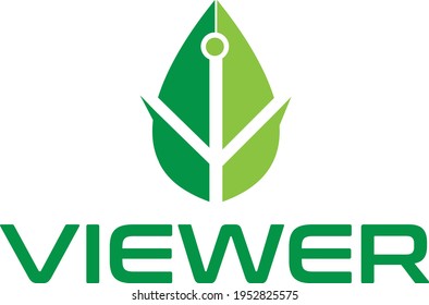 innovative green technology logo icon