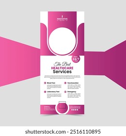 Innovative Healthcare roll up banner design template