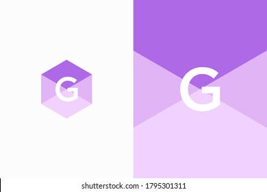 innovative hexagonal letter g logo icon, alphabet vector template