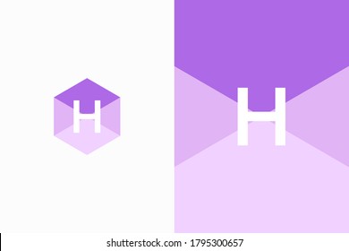 innovative hexagonal letter h logo icon, alphabet vector template