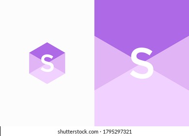 innovative hexagonal letter s logo icon, alphabet vector template