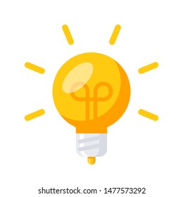 Innovative idea modern stylish icon with light bulb