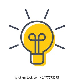 Innovative idea modern stylish icon with light bulb