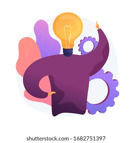 Innovative ideas generation. Creative thinking, cognitive insight and inspiration, genius inventive mind. Successful problem solution search. Vector isolated concept metaphor illustration