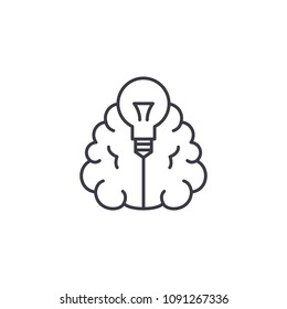 Innovative ideas linear icon concept. Innovative ideas line vector sign, symbol, illustration.