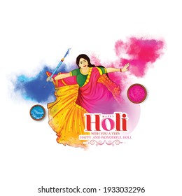 innovative illustration for Happy Holi abstract colorful background 