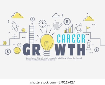 Innovative Infographic elements for Career Growth concept.