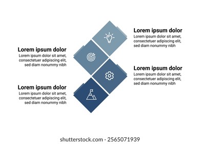 Innovative Infographic Template for Business Presentations with 4-Step Process and Marketing-Oriented Design