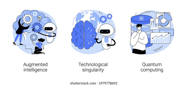 Innovative information technology abstract concept vector illustrations.