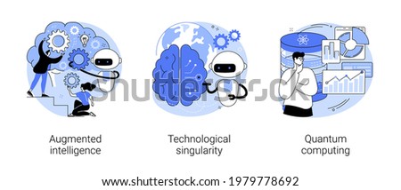 Vector Innovative information technology abstract concept vector illustrations.