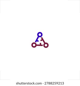 innovative interlocking triple key triangle logo represents strong data protection, making it absolutely perfect for cybersecurity agencies, real estate firms, financial corporate consulting groups, and minimalist business identity applications