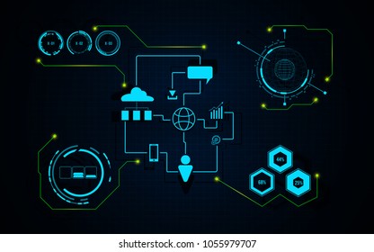 innovative internet of things mapping design template eps 10 vector