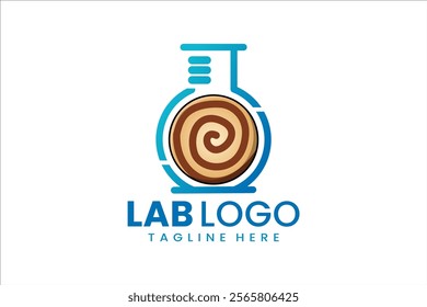 Innovative lab and bakery logo design for unique culinary branding and sweet identity