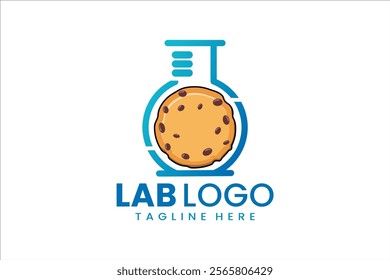 Innovative lab and bakery logo design for unique culinary branding and sweet identity