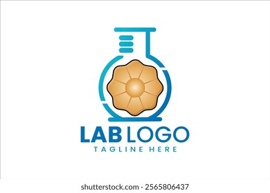 Innovative lab and bakery logo design for unique culinary branding and sweet identity