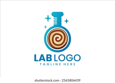 Innovative lab and bakery logo design for unique culinary branding and sweet identity