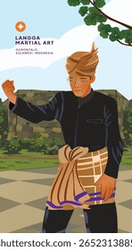 Innovative Layout Concept Featuring Gorontalo Dance Illustration