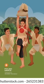 Innovative Layout Featuring a Flat Design Illustration of Polahi Dance