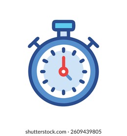 Innovative LED Stopwatch Icon. Design of Fitness and Gym Icons.