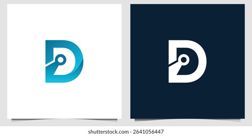 Innovative Letter D Tech Logo Concept for Modern Business Branding Identity