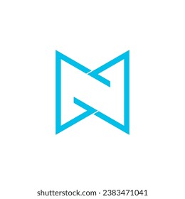 Innovative letter n technology logo design vector royalty free image template 