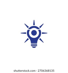 Innovative lightbulb logo icon for creative business solutions and bright ideas that shine with smart, modern design, perfect for branding ventures