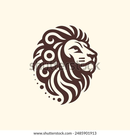 Innovative lion logo icon with a unique, creative design. Represents strength and originality, ideal for branding and corporate identity. Vector format for scalability and versatility.