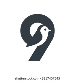 Innovative logo combining a bird shape with a location marker.
