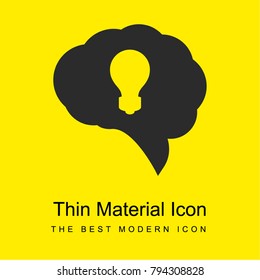 Innovative mind bright yellow material minimal icon or logo design