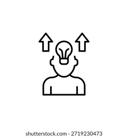 Concepto innovador del esquema de la persona de la idea del pensamiento ascendente