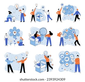 Innovative mindset vector illustration. Motivation is flame lights torch progress in innovative journey Invention is tapestry woven with threads innovative mindset Knowledge is foundation upon which