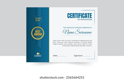 Innovative Modern Certificate Template Design – A Blend of Elegance and Functionality