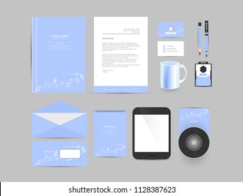 Innovative Office Stationery or Stationery design templates with nice and creative design illustration, set of stationery design for business.